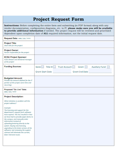 project request form