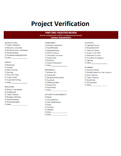 project verification