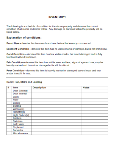 property inventory