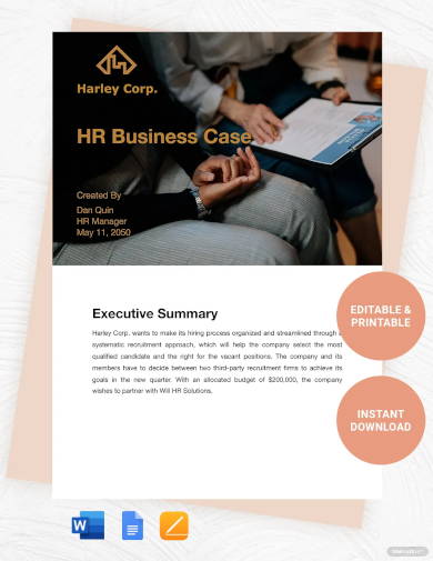 recruitment business case template