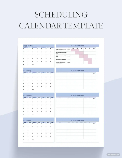 scheduling calendar template