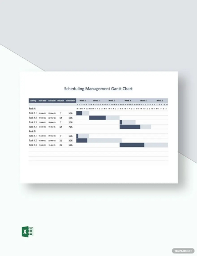 scheduling management gantt chart template