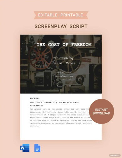 screenplay script