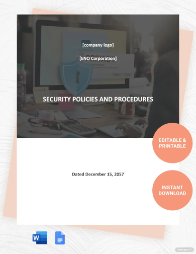 security policies and procedures template