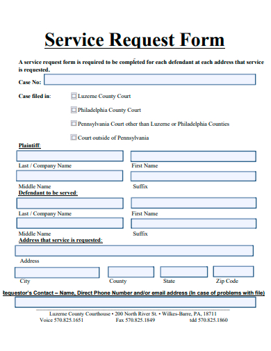 FREE 50+ Service Form Samples in MS Word | Google Docs | Outlook