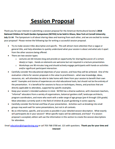 session proposal example