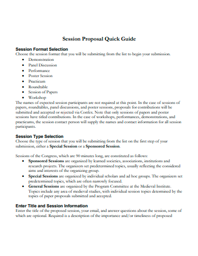 session proposal format