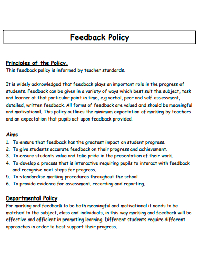 simple feedback policy template