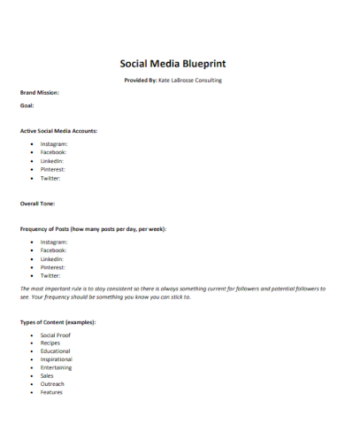 social media blueprint