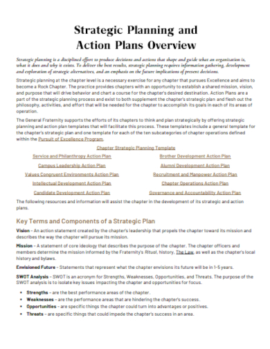 strategic planning action plan