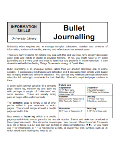student bullet journal
