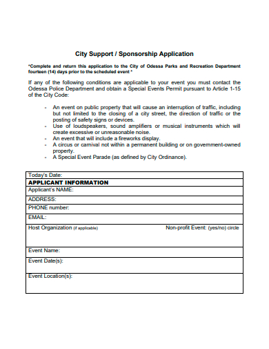 support sponsorship application template