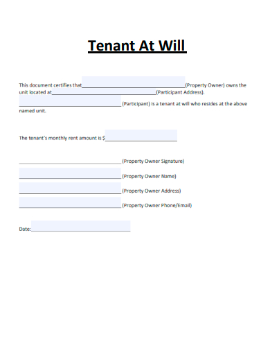 tenant at will