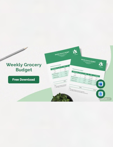 weekly grocery budget template