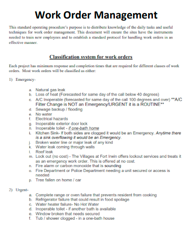 work order management