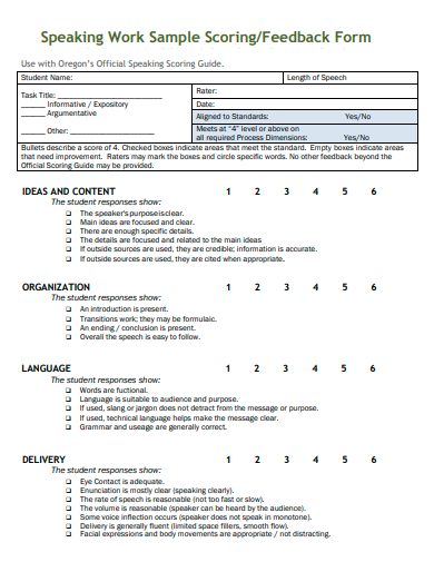 FREE 50 Scoring Form Samples In PDF MS Word