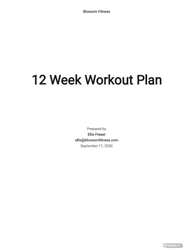 12 week workout plan template