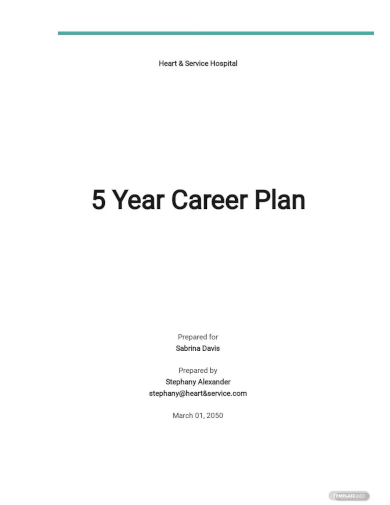5 year career plan template