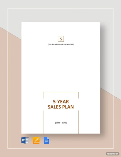 5 year sales plan template