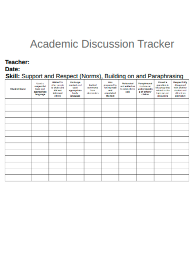 academic discussion tracker
