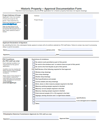 approval documentation form template