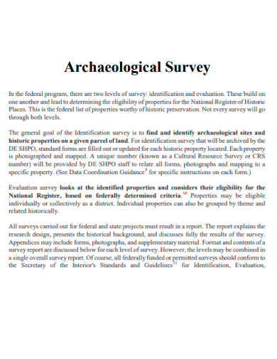 archaeological survey
