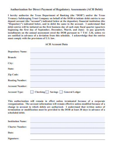 authorization for ach form