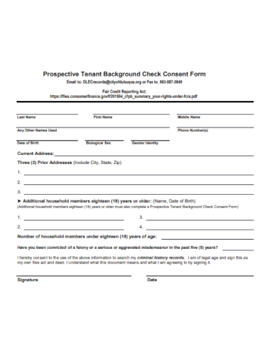 background check consent form