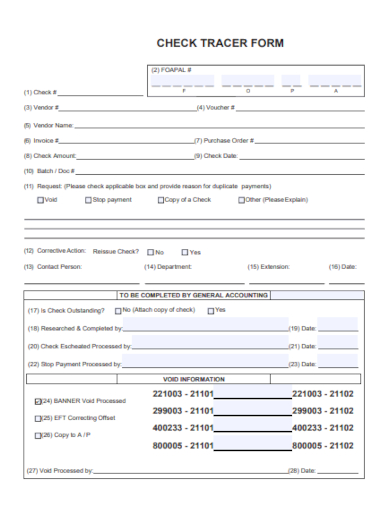 check tracker form template