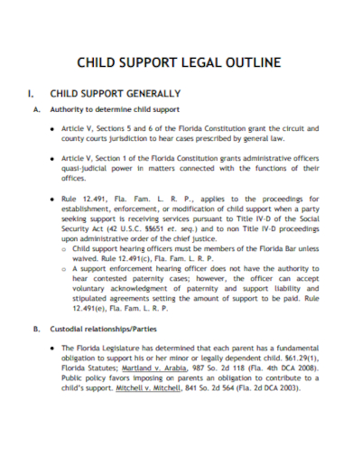 child support legal document
