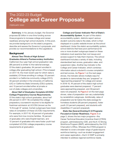 college and career proposal template