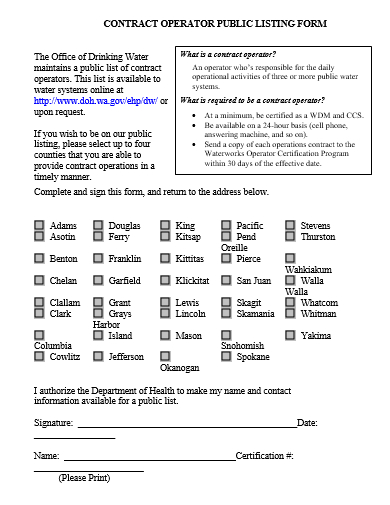 contract operator public listing form template