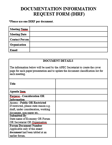 documentation information request form template