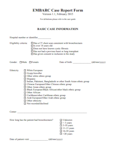 editable case report form