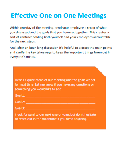 effective one on one meetings