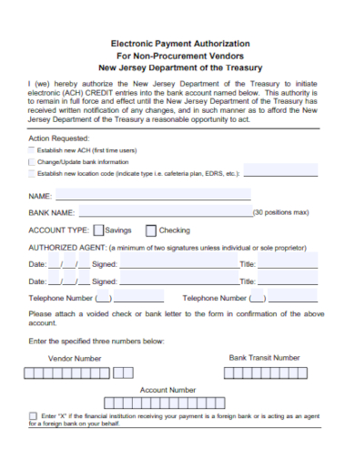 electronic payment ach form