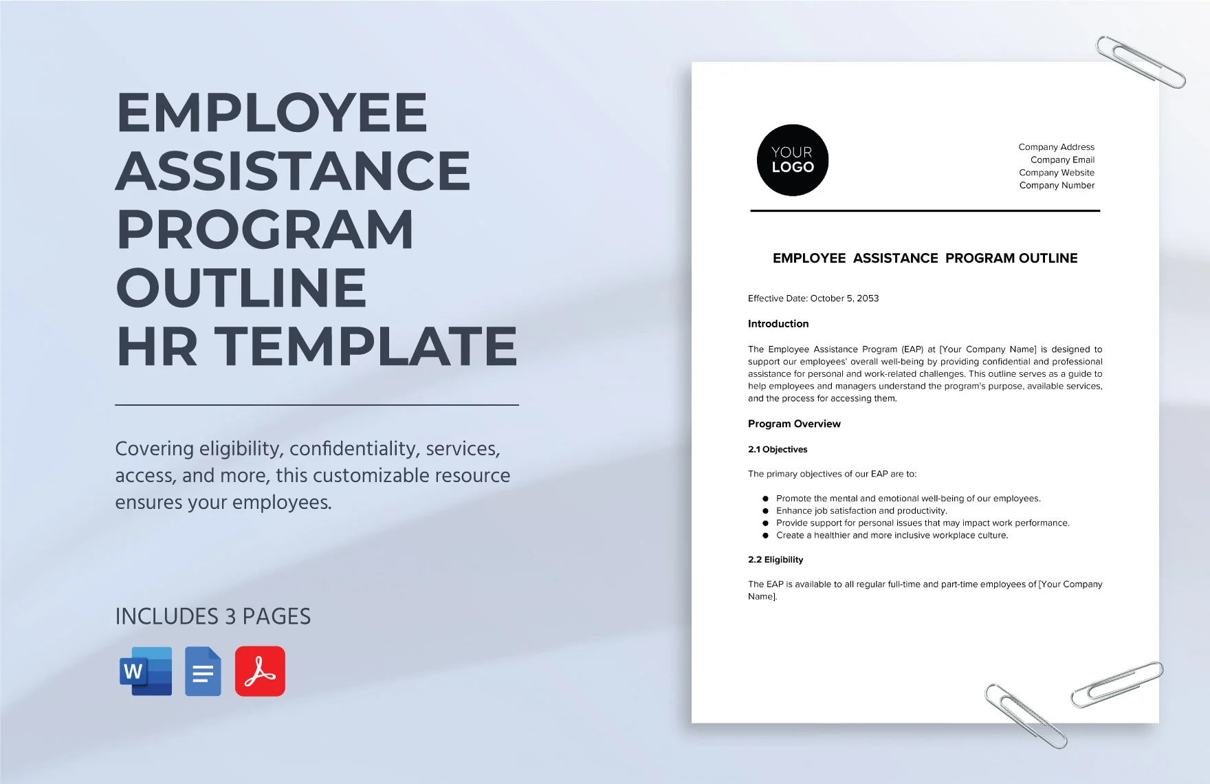 employee assistance program outline template