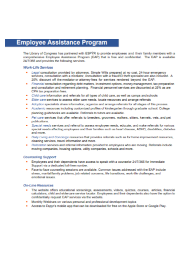 employee assistant program