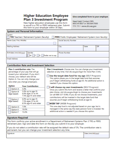 employee plan investment program