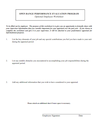 employee worksheet template