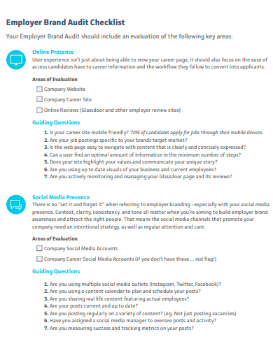employer brand audit checklist template