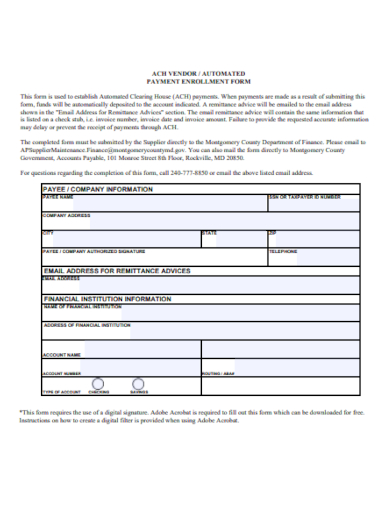 fillable ach form