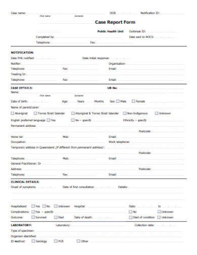 generic case report form