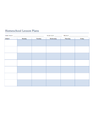 homeschool lesson planning