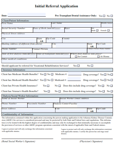 initial referral application template