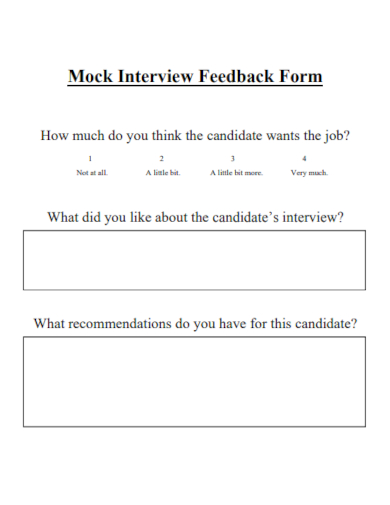 interview feedback form in word
