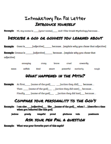 introductory letter for introduce yourself