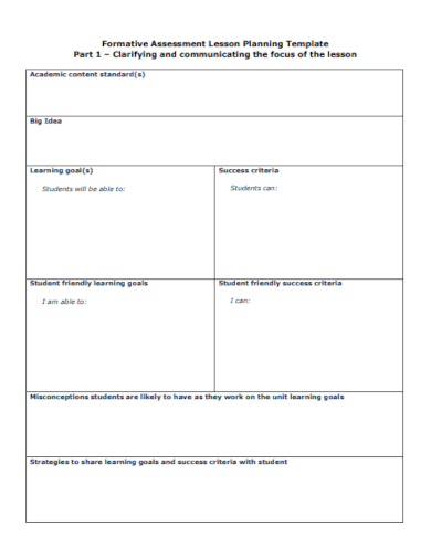 lesson planning format