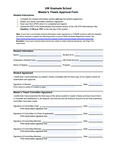 masters thesis approval form template