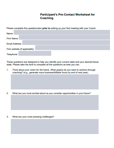 participants coaching worksheet template